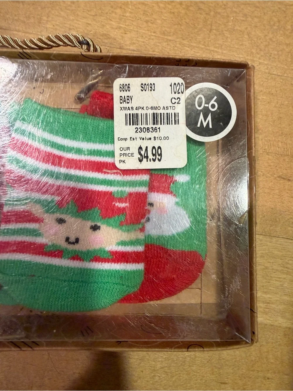 4 Pack Christmas Baby Socks